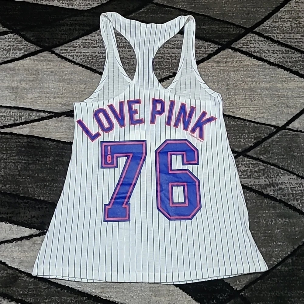 VS PINK 2012 CHICAGO CUBS BLING RHINESTONES RACERBACK LOGO TANK-TOP PRICE FIRM - Picture 9 of 13